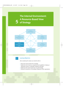 5 The Internal Environment: A Resource-Based View of Strategy