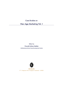 New Age Marketing Vol. I Case Studies on Nusrath Jahan Maldar Icfai Books