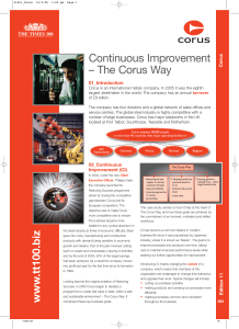 Continuous Improvement – The Corus Way 01_Introduction Corus