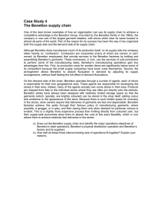 Реферат: Benetton Case Study Essay Research Paper ORGANISATION