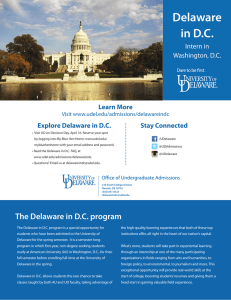 Delaware in D.C. Intern in Washington, D.C.