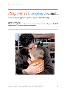 Responsive Discipline Journal A decision-making approach to guidance in parent-child relationships