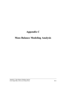 Appendix C  Mass Balance Modeling Analysis Appendix C: Mass Balance Modeling Analysis