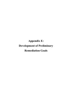 : Appendix E Development of Preliminary Remediation Goals