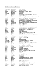 UCL Systems Biology Members First Name Surname Department