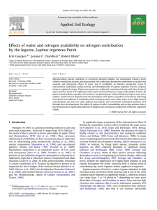 Effects of water and nitrogen availability on nitrogen contribution
