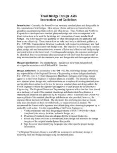 Trail Bridge Design Aids Instructions and Guidelines