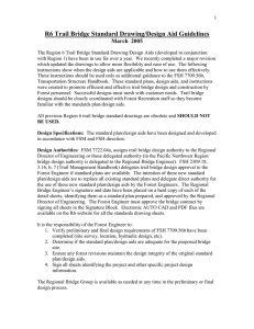 R6 Trail Bridge Standard Drawing/Design Aid Guidelines March  2005