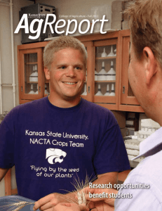 Research opportunities benefit students AgReport