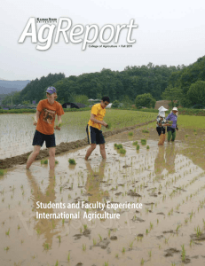 Students and Faculty Experience International  Agriculture AgReport