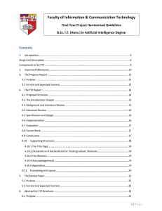 Final Faculty of Information &amp; Communication Technology Contents