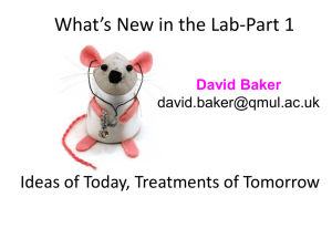 What’s New in the Lab-Part 1 David Baker