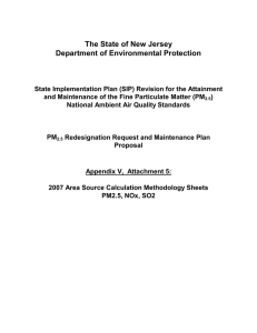 The State of New Jersey Department of Environmental Protection