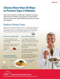 Choose More than 50 Ways to Prevent Type 2 Diabetes