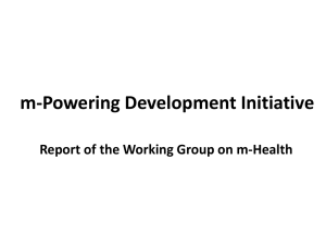 m-Powering Development Initiative Report of the Working Group on m-Health