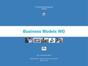 Business Models WG m-Powering Development Initiative