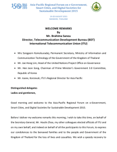 Asia‐Pacific	Regional	Forum	on	e‐Government, Smart	Cities,	and	Digital	Societies	for Sustainable	Development	2015 