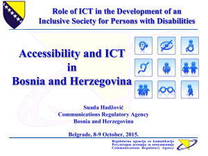 Accessibility and ICT in Bosnia and Herzegovina