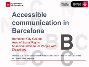 Accessible communication in Barcelona Barcelona City Council