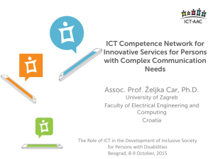 Assoc. Prof. Željka Car, Ph.D. ICT Competence Network for