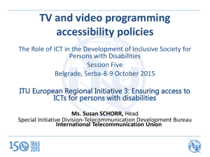 TV and video programming accessibility policies
