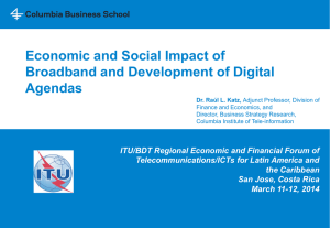 Economic and Social Impact of Broadband and Development of Digital Agendas
