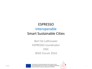 ESPRESSO Smart Sustainable Cities Interoperable Bart De Lathouwer