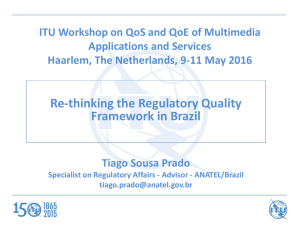 ITU Workshop on QoS and QoE of Multimedia Applications and Services