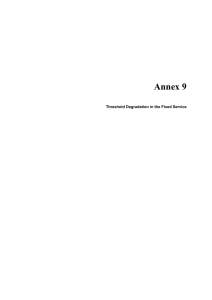 Annex 9  Threshold Degradation in the Fixed Service