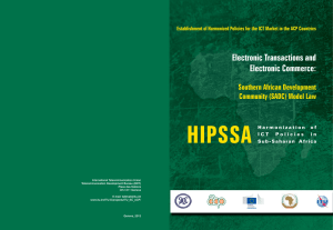 HIPSSA  Electronic Transactions and Electronic Commerce: