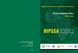 HIPSSA  Access to Submarine Cables: ECOWAS Regulation