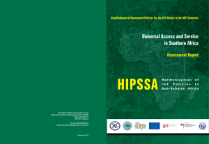 HIPSSA  Universal Access and Service in Southern Africa