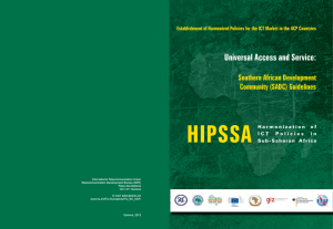 HIPSSA  Universal Access and Service: Southern African Development