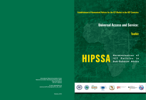 HIPSSA  Universal Access and Service: Toolkit