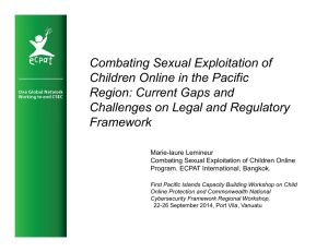 Combating Sexual Exploitation of Children Online in the Pacific