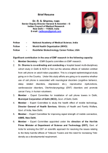 Brief Resume Dr. R. S. Sharma,