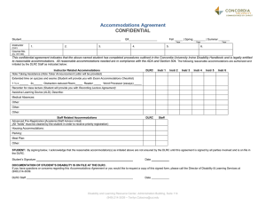 Accommodations Agreement CONFIDENTIAL