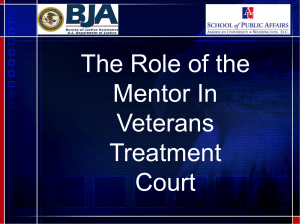 The Role of the Mentor In Veterans Treatment