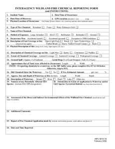 INTERAGENCY WILDLAND FIRE CHEMICAL REPORTING FORM (and INSTRUCTIONS)