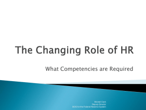 What Competencies are Required Michell Clark Deputy Director