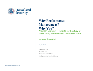 Why Performance Management? Why You?