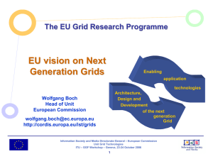EU vision on Next Generation Grids The EU Grid Research Programme