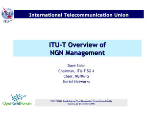 ITU - T Overview of NGN Management