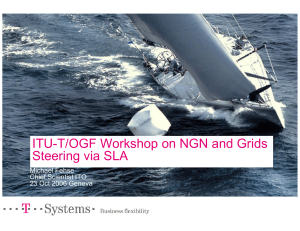 ITU-T/OGF Workshop on NGN and Grids Steering via SLA Michael Fehse