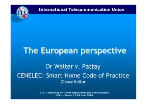The European perspective Dr Walter v. Pattay Clause Editor
