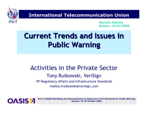 Current Trends and Issues in Public Warning Activities in the Private Sector