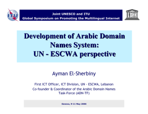 Development of Arabic Domain Names System: UN -