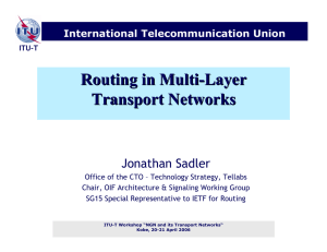Routing in Multi - Layer Transport Networks
