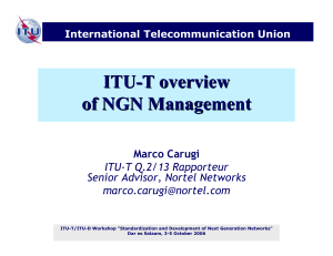 ITU - T overview of NGN Management