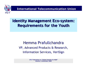 Identity Management Eco - system: Requirements for the Youth